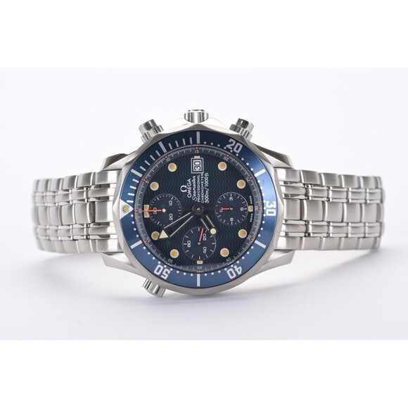 OMEGA Seamaster Diver 2599.8 Professional 41mm Chronograph Blue Men's Watch - Picture 8 of 13